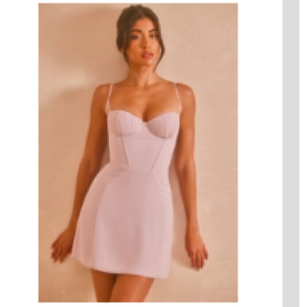 NWT - OH POLLY ELWIRA GEORGETTE A-LINE CORSET MINI DRESS - Picture 11 of 12